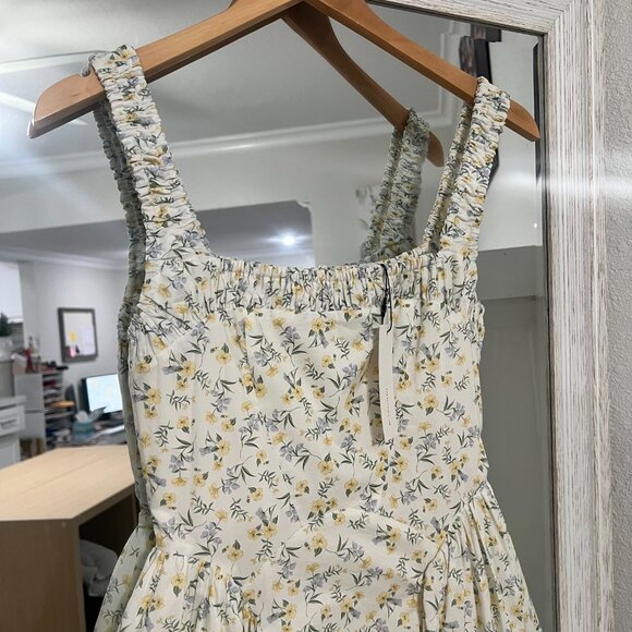 Cottage Yellow Floral Midi (M) Dress| Easter Church Dress| Bridgerton - Picture 3 of 8